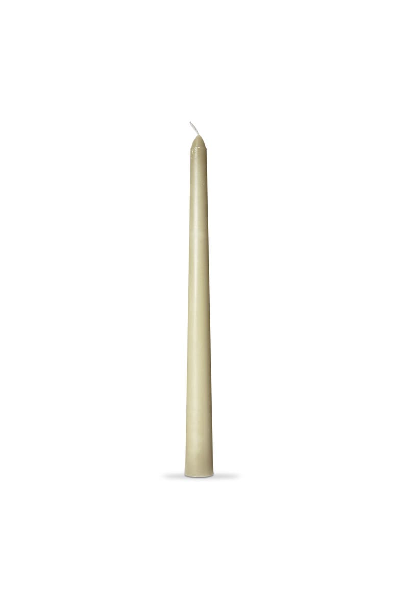 Sage Green Taper Candles Set of 4 Unscented Smokeless, Alternate, color, Brown