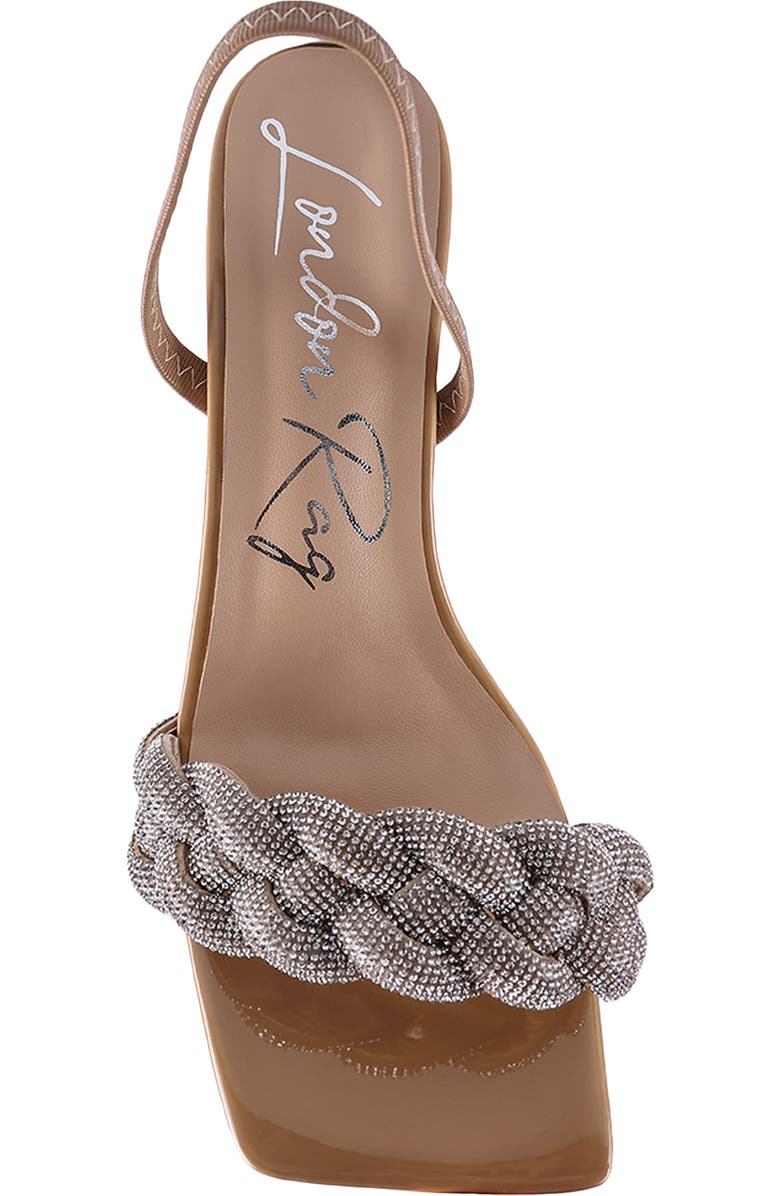 LONDON RAG High Society Diamante Slingback Sandal, Alternate, color, Latte