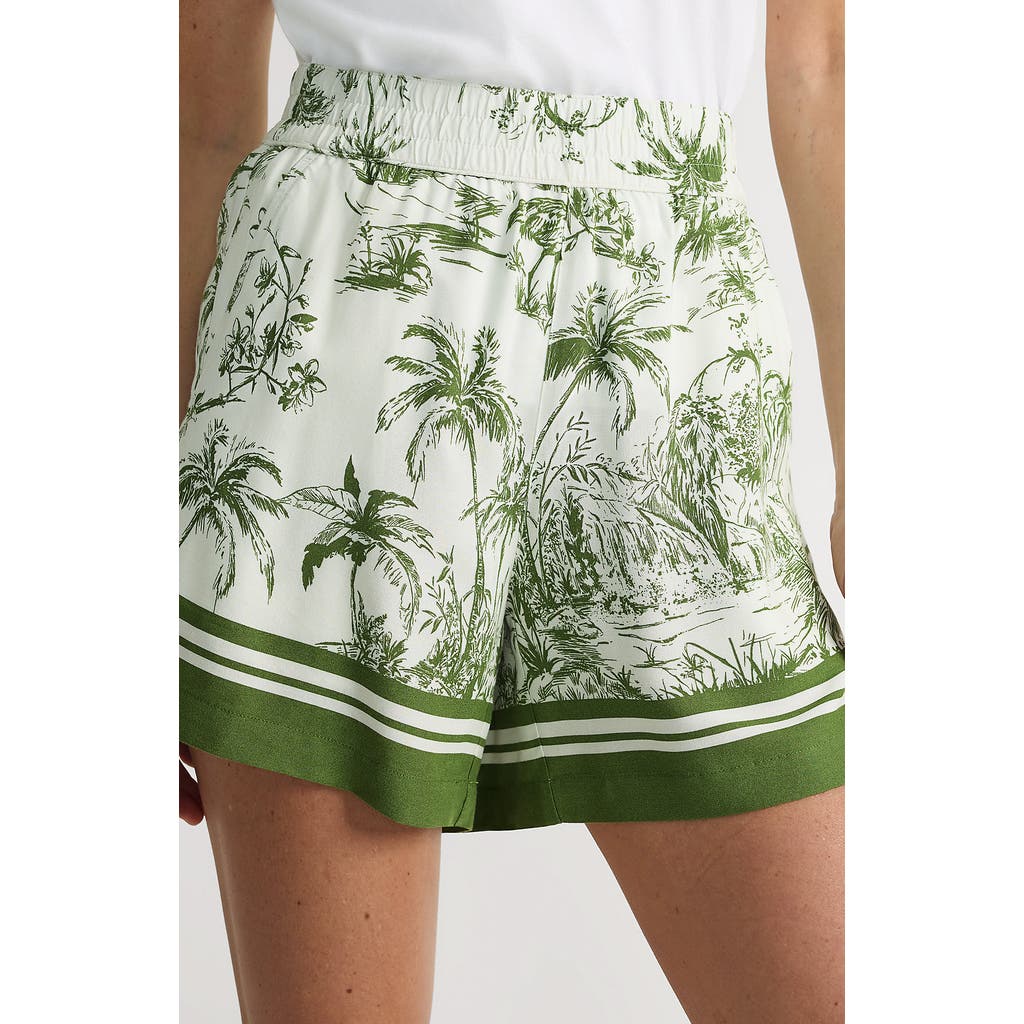 Lands' End Rayon High Rise 5" Pull On Shorts