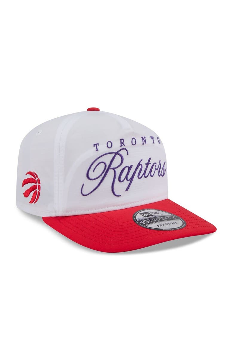 New Era Men's New Era White/Red Toronto Raptors 2025 NBA Draft On-Stage Nylon 19TWENTY Adjustable Hat, Main, color, White