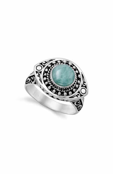 SAMUEL B. Larimar Evil Eye Ring