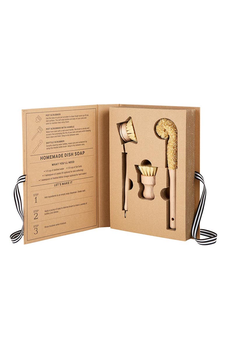 CREATIVE BRANDS Cleaning Brushes Book Box, Alternate, color, Brown