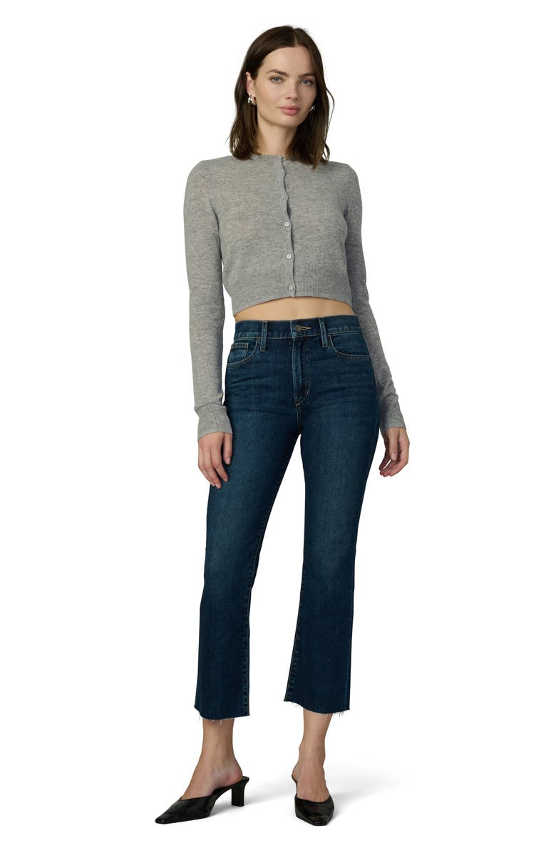 Joe's High Waist Raw Hem Crop Bootcut Jeans, Alternate, color,