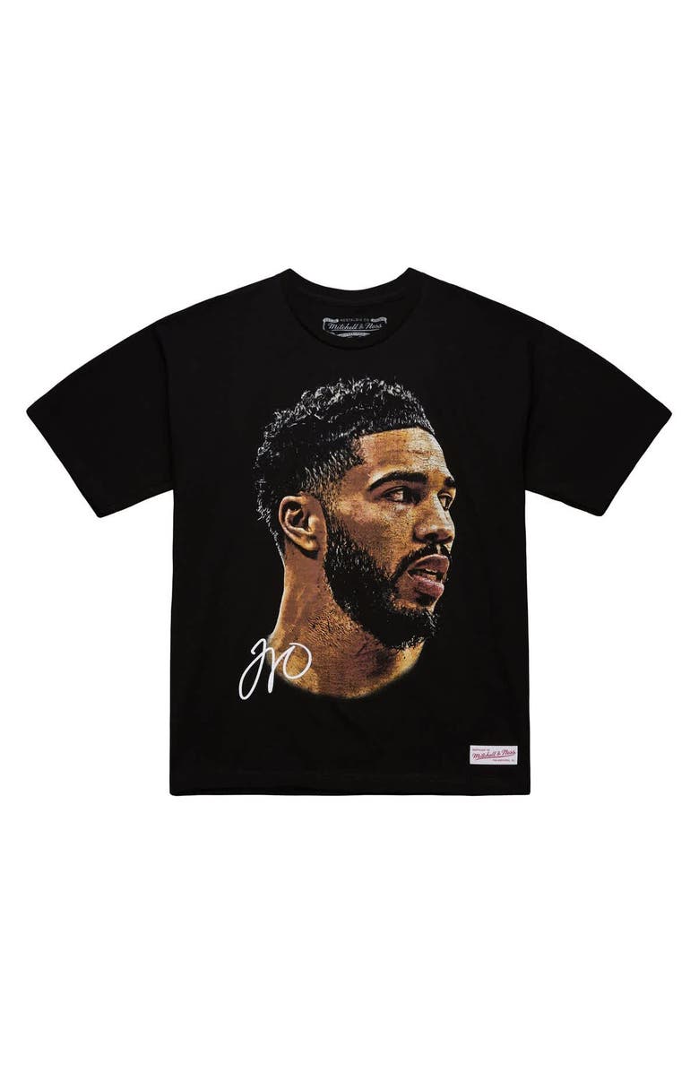 Mitchell & Ness Unisex Mitchell & Ness Jayson Tatum Black NBA Real Big Face Player T-Shirt, Alternate, color, Black