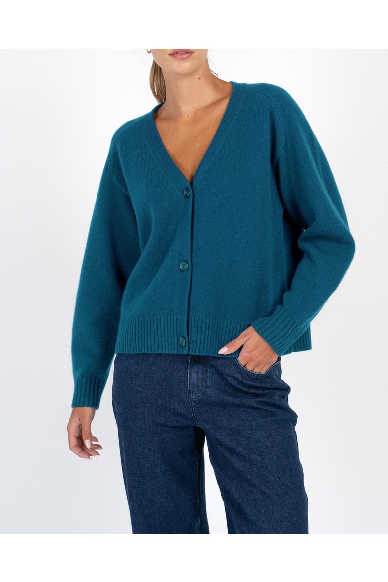 Merino Boxy Cardigan, Alternate, color, Laguna