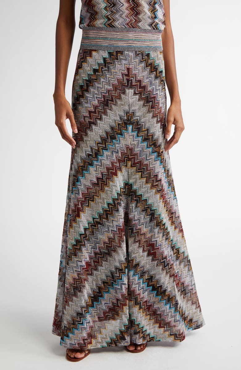 Missoni Shimmer Zigzag Maxi Sweater Skirt, Main, color,