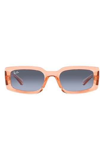 Ray Ban Womens Orange Rb4395 Kiliane Rectangle-frame Transparent Acetate Sunglasses