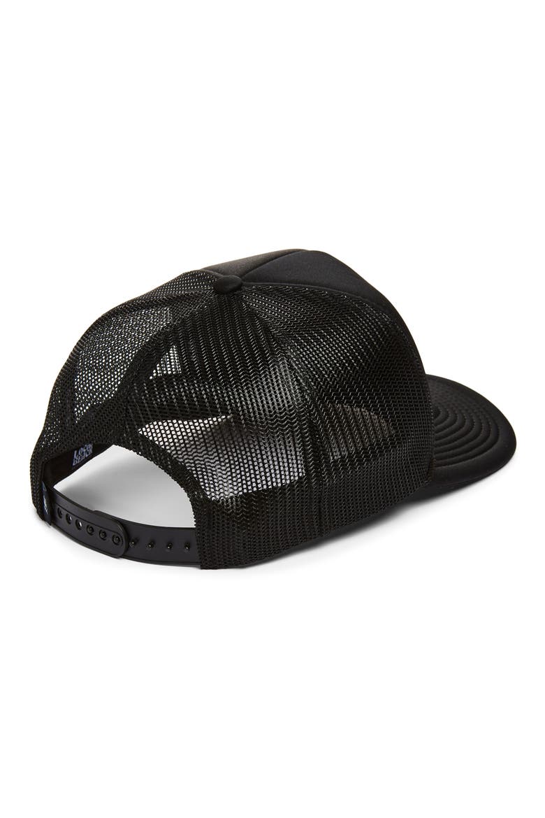 No Bad Vibes Trucker Hat, Alternate, color, BLACK