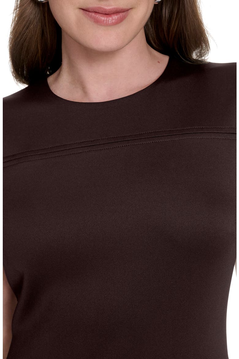 Short Sleeve Scuba Sheath Dress, Alternate, color, MINK