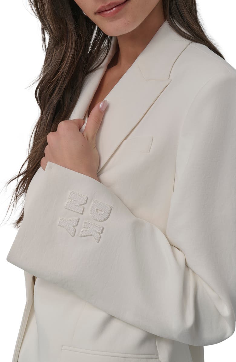 DKNY Logo Patch Blazer, Alternate, color,