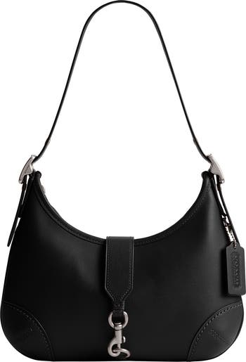 Coach Hamptons offers Black Pebbled Leather Hobo Shoulder Bag J04S-5054