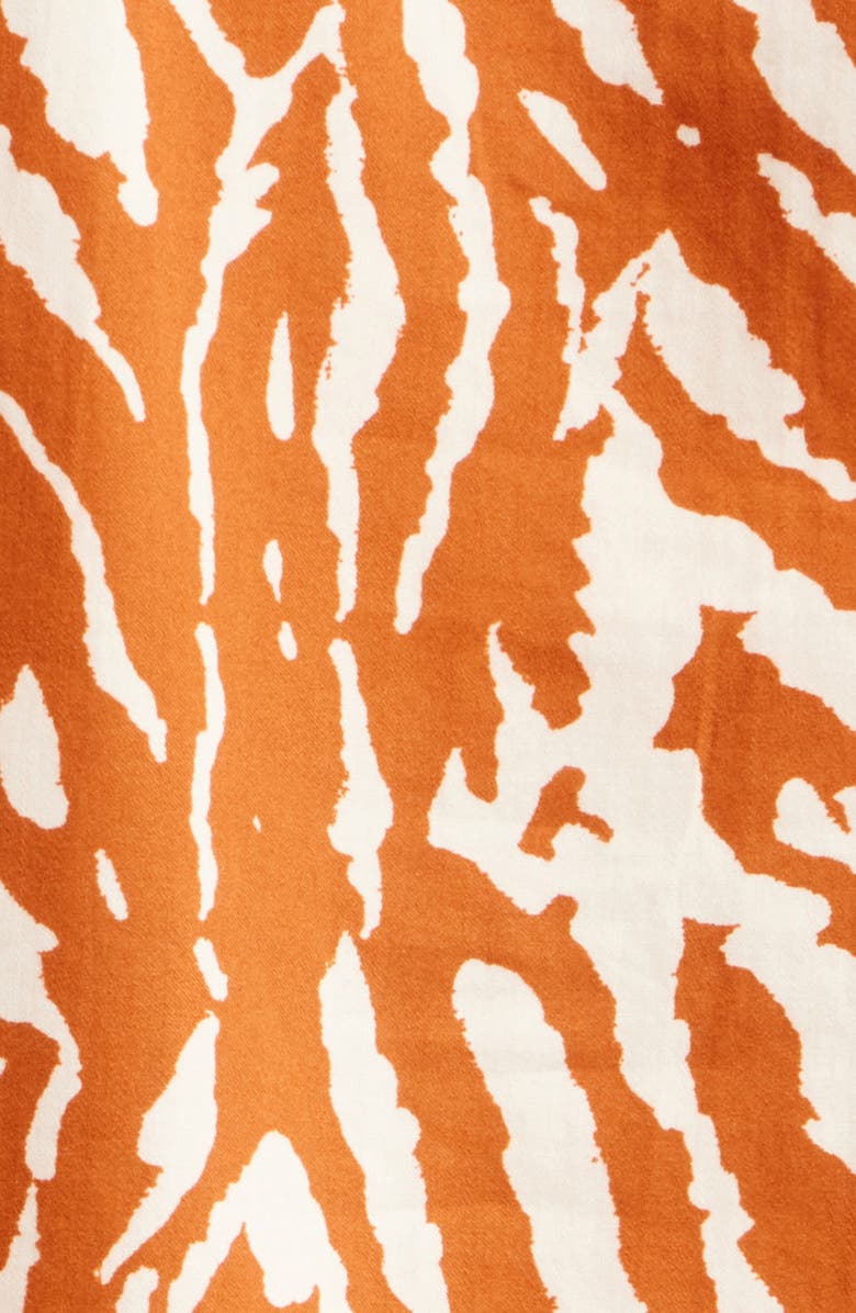 LOVE THE LABEL Carolina Print Button-Up Shirt, Alternate, color, Terracotta Zebra