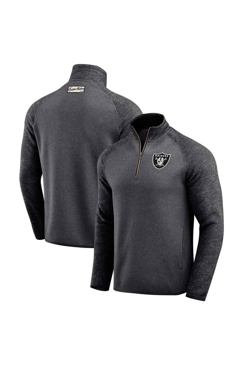 Men's Darius Rucker Collection by Fanatics Black Las Vegas Raiders Tonal Quarter-Zip Jacket, Main, color, Black