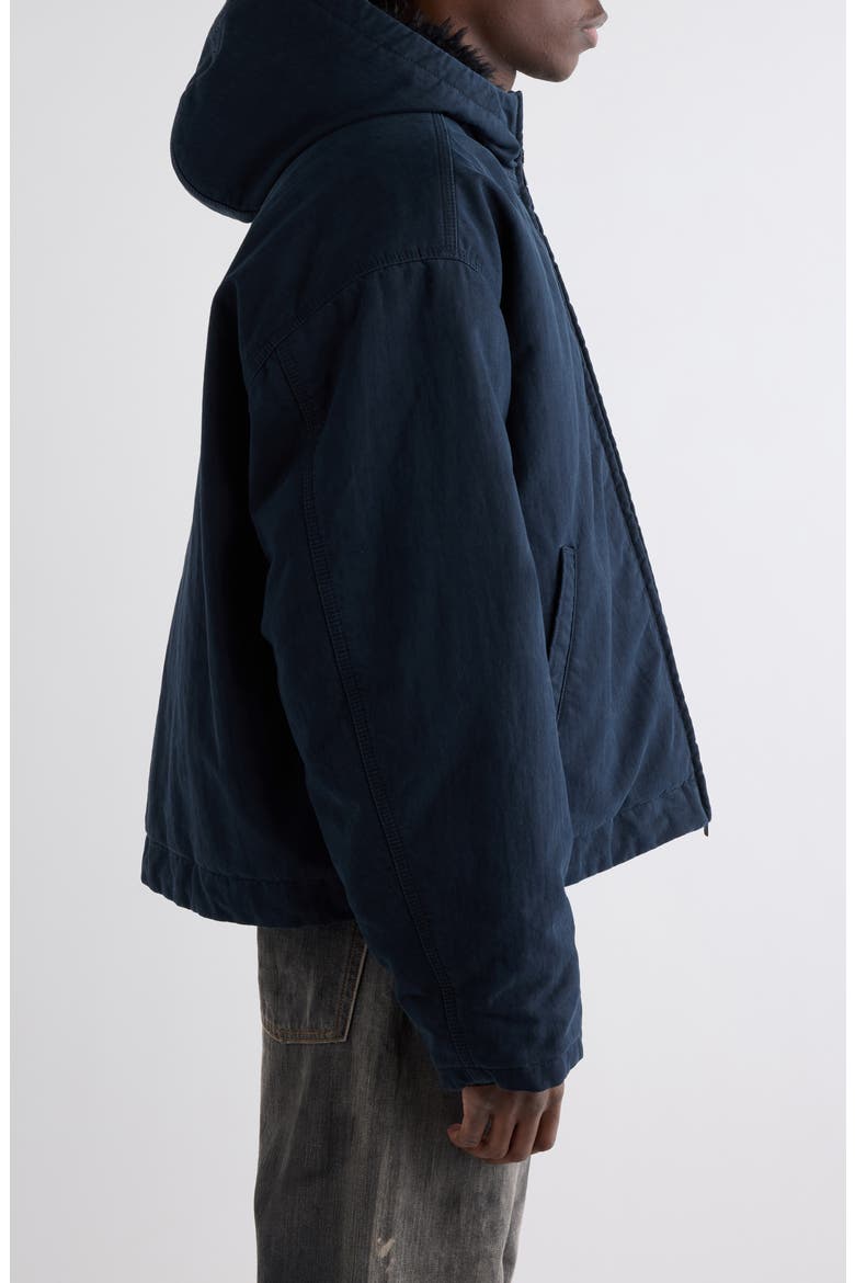 Olavy Waxed Cotton Canvas Hooded Jacket, Alternate, color, EVENING BLUE