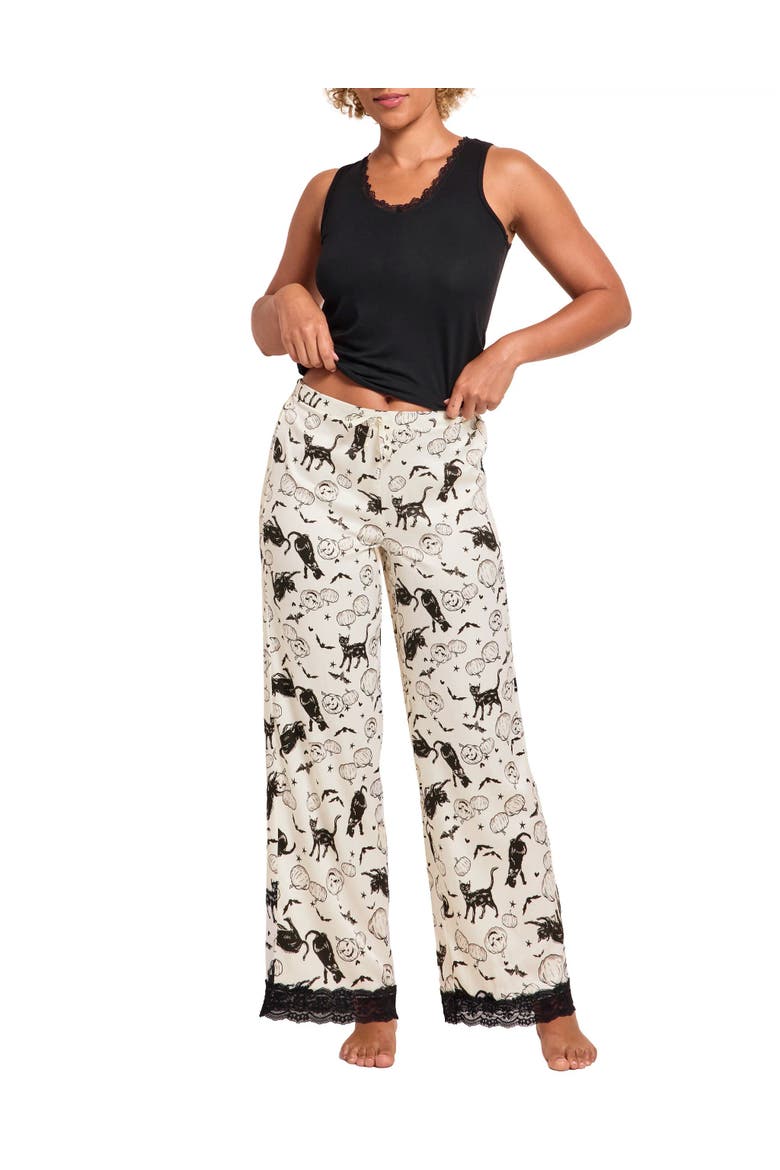 Laureen Tank Top & Pants Pajama Set, Main, color, Novelty white