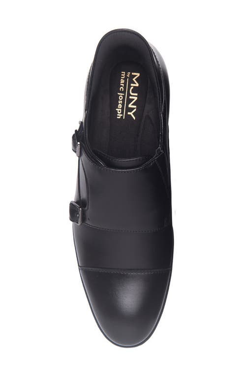 Marc Joseph New York Olive Street Hands Free Technology Leather Double Monk Dress Oxford In Black