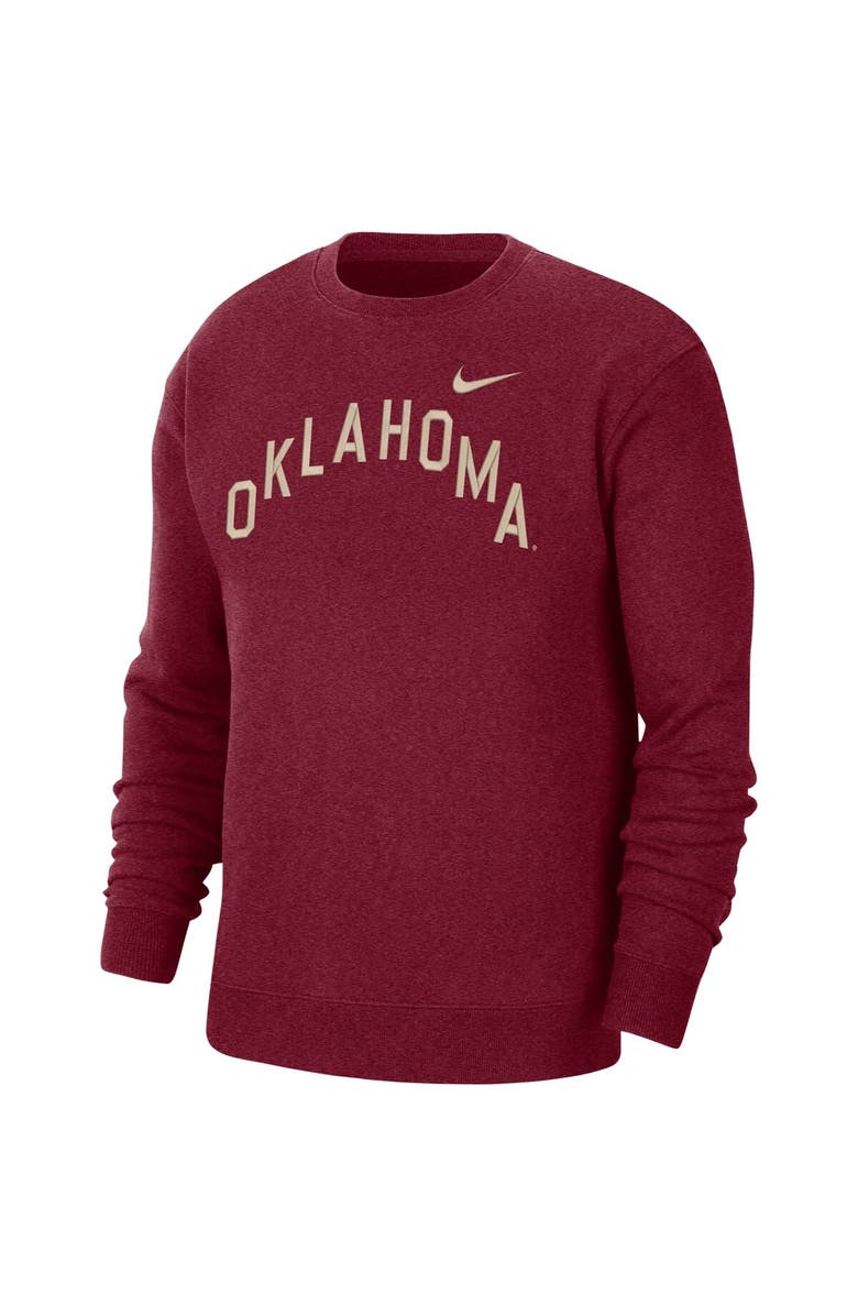 Nike Men's Nike Crimson Oklahoma Sooners Campus Pullover Sweatshirt, Alternate, color,