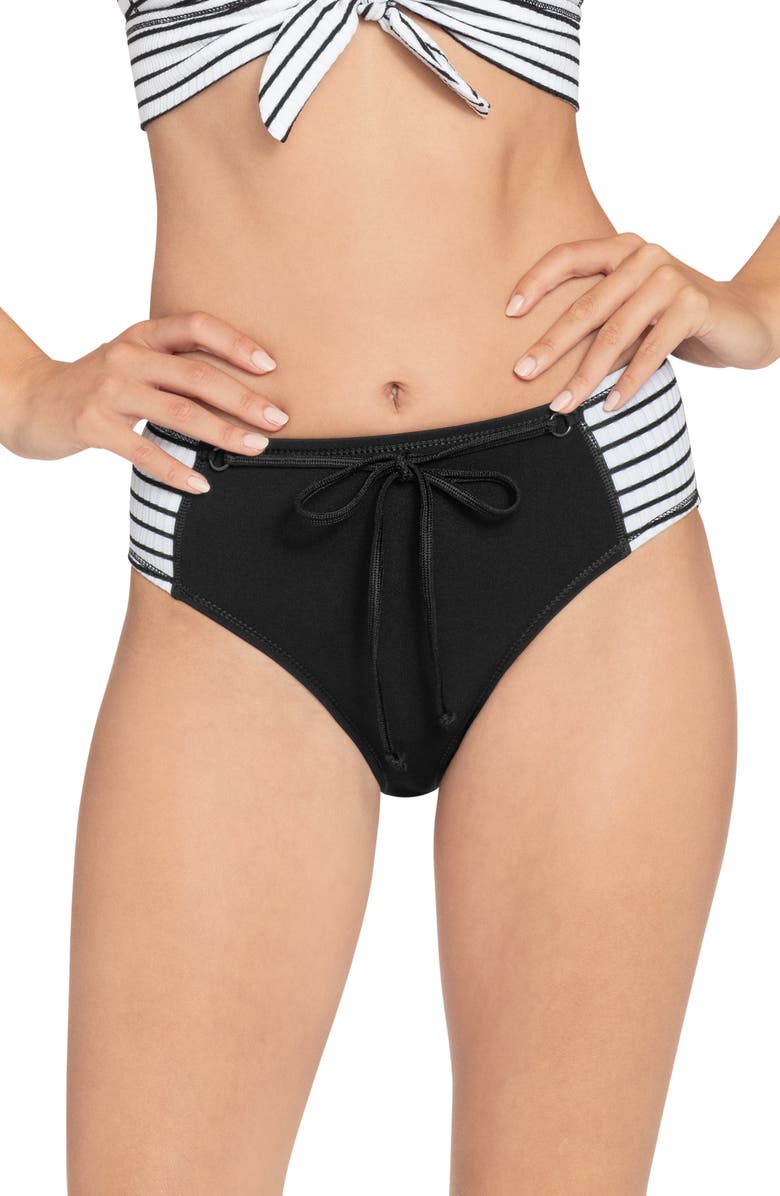 Robin Piccone Sailor High Waist Bikini Bottoms, Main, color, 