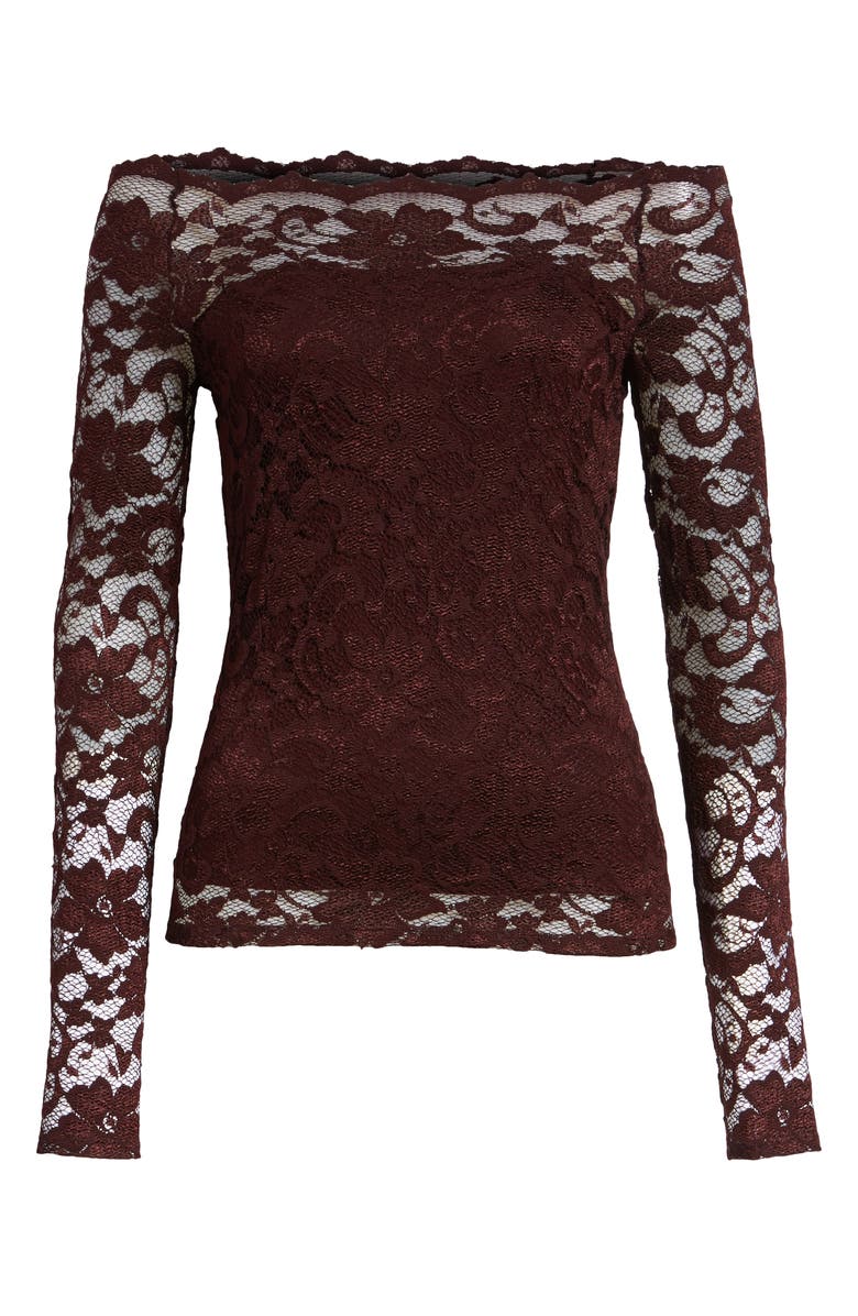 Bailey 44 Black Site Off the Shoulder Lace Top, Alternate, color, 