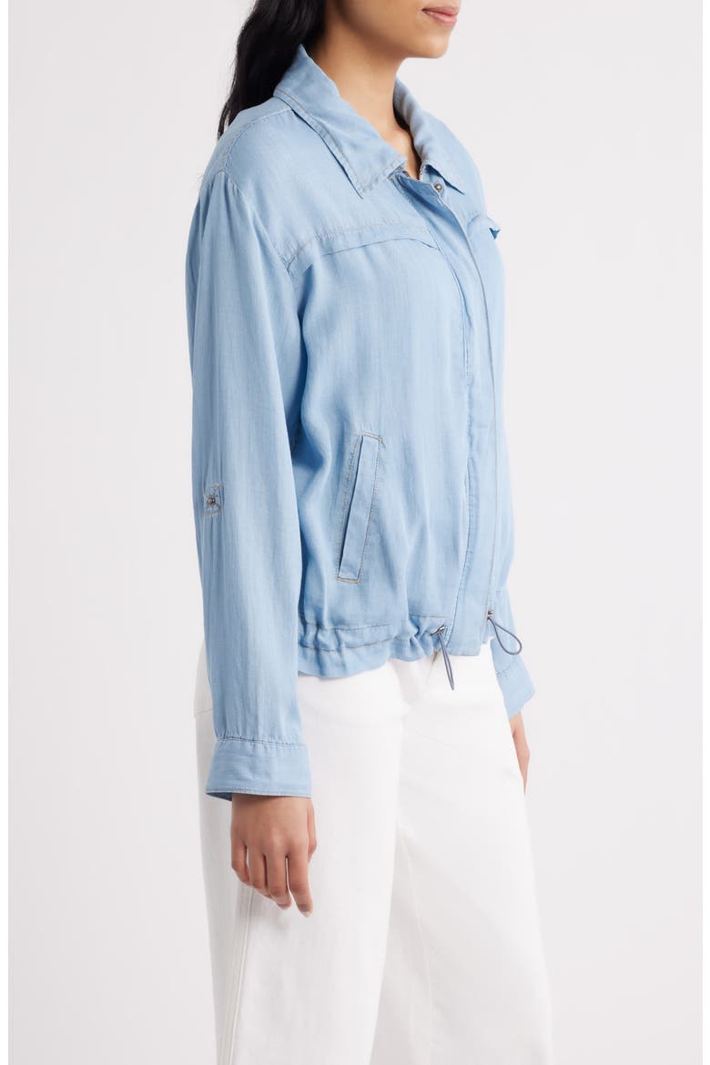 Zip Front Shirt Jacket, Alternate, color, LIGHT INDIGO