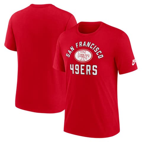 Men's Nike Scarlet San Francisco 49ers Favorable Timeline Tri-Blend T-Shirt