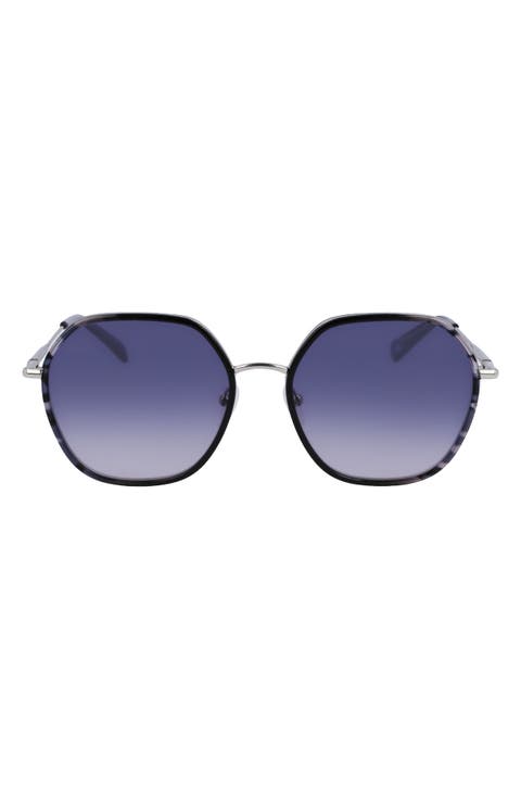 Roseau 58mm Gradient Rectangular Sunglasses