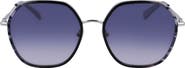 Longchamp Roseau 58mm Gradient Rectangular Sunglasses