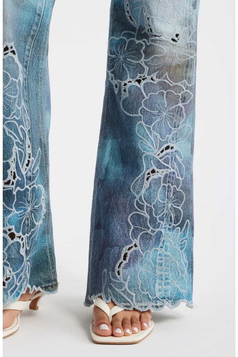 West Coast Illusions Print Jeans, Alternate, color, WATERCOLOR BLOOMS CO