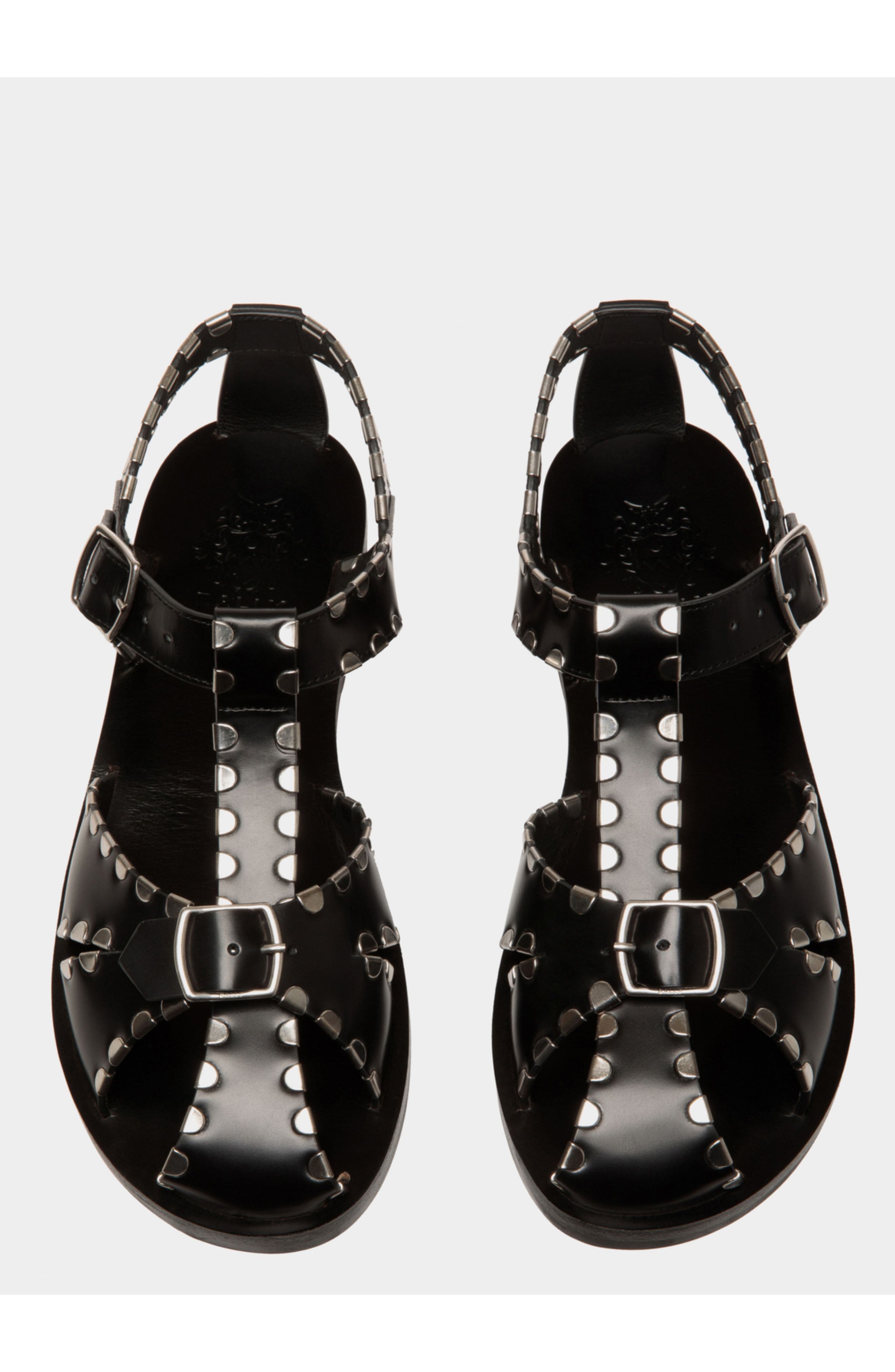 Bally Salis Flat Sandal, Alternate, color, Black