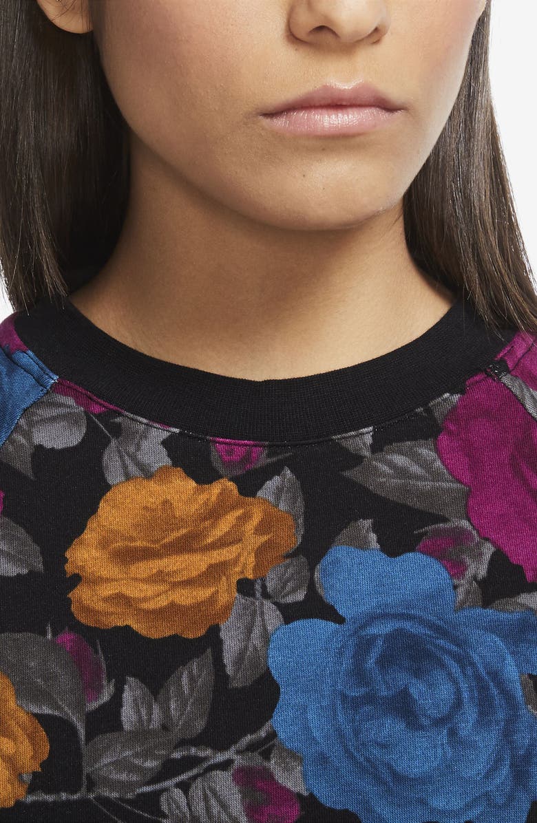 Nike Women's Sportswear Icon Clash Foral Crewneck Sweatshirt, Alternate, color, 