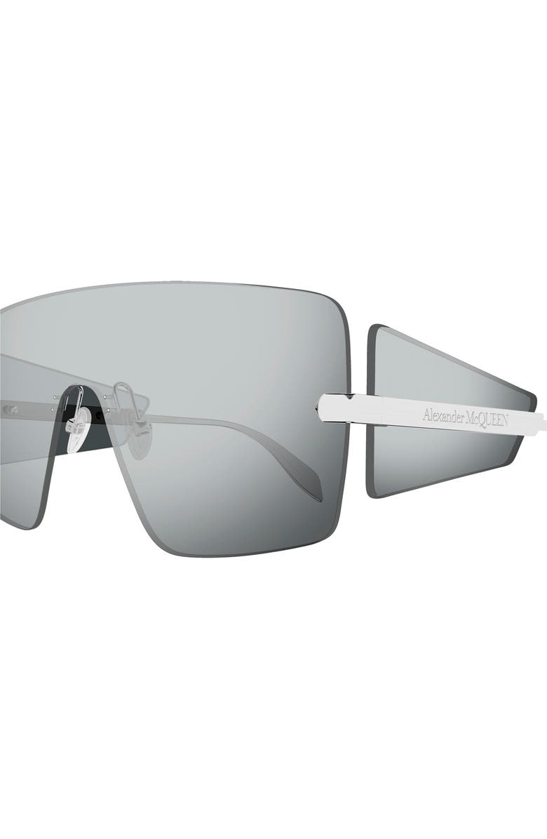 McQueen 99mm Oversize Mask Sunglasses, Alternate, color, 