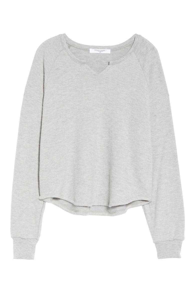 Pullover Top, Alternate, color, HEATHER GREY