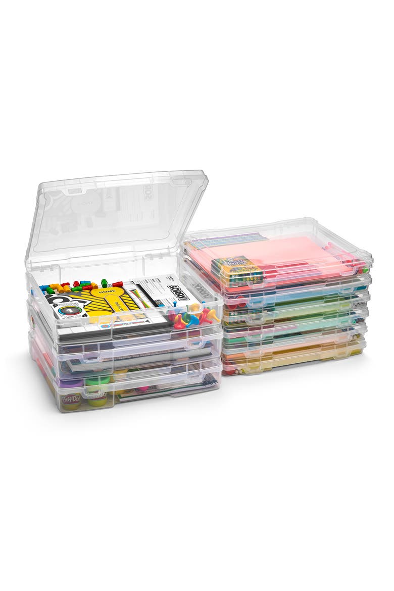 Portable Project Case 9-Piece Set, Main, color, CLEAR