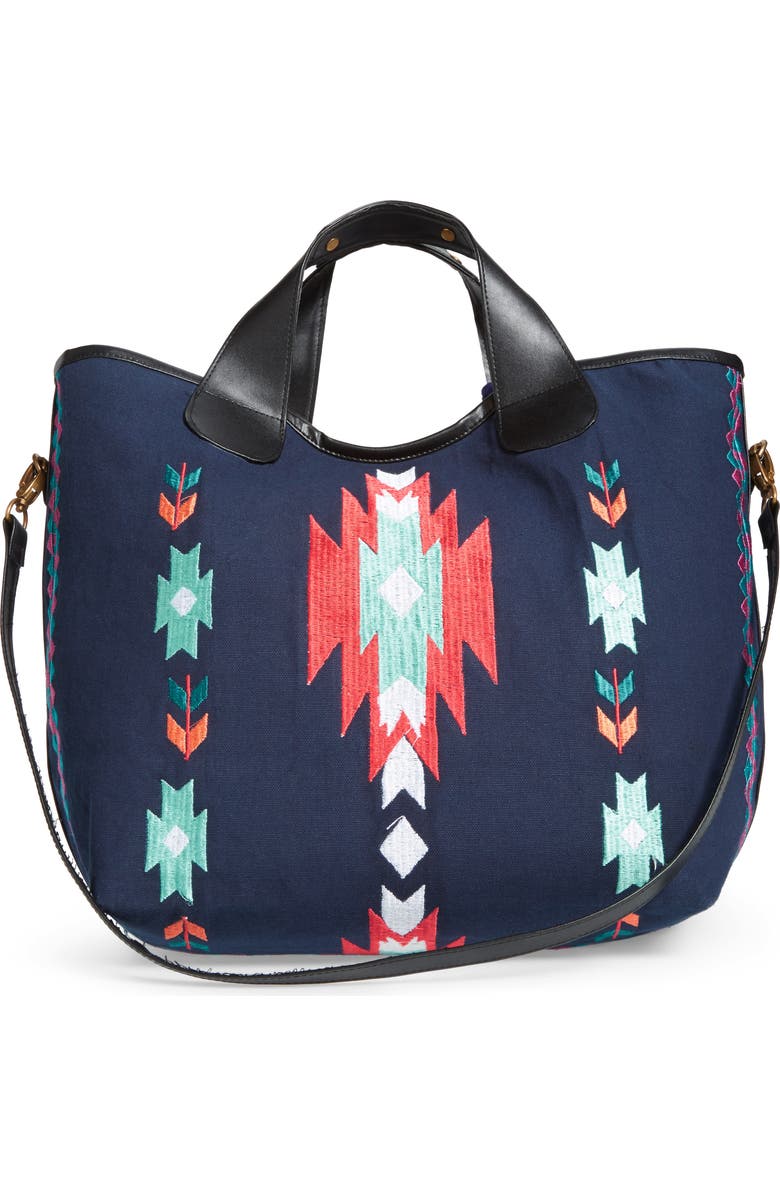 STEVEN by Steve Madden Beaded Tassel Tote, Alternate, color,