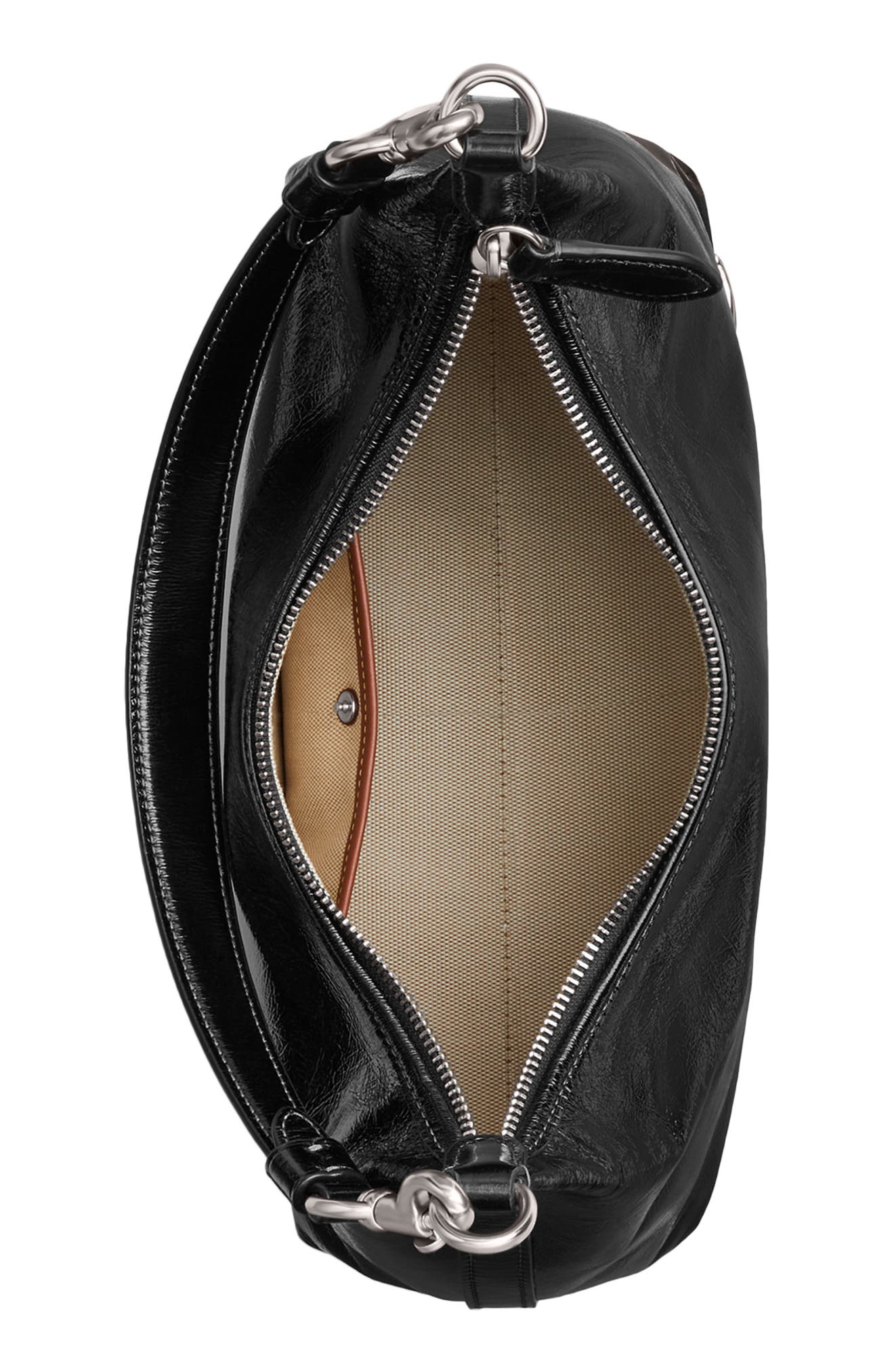 COACH Juliet Glazed Leather Shoulder Bag, Alternate, color, 