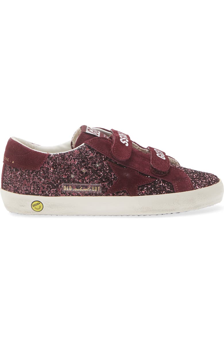 Golden Goose Kids' Old School Glitter Sneaker, Alternate, color, Bordeaux