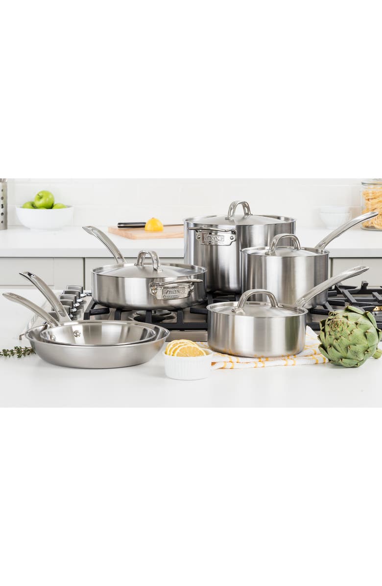 Viking Professional 10-Piece 5-Ply Satin Finish Cookware Set, Alternate, color, 