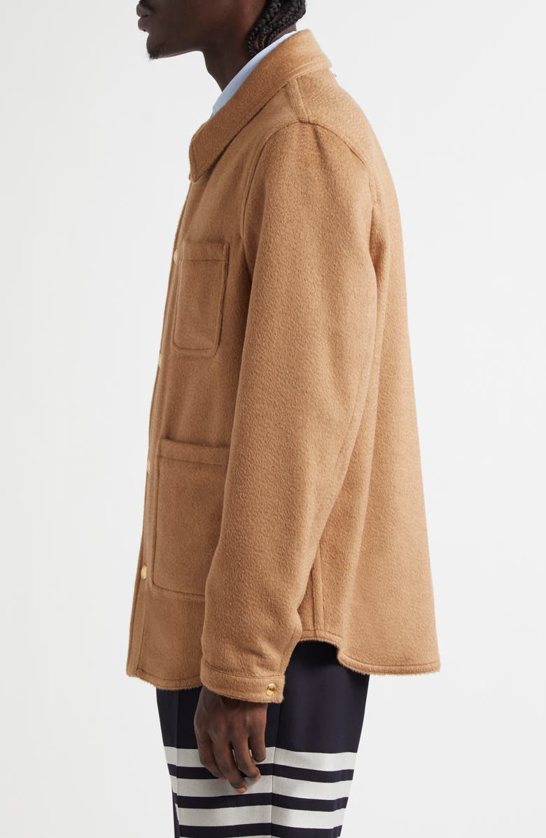 Thom Browne Utility Camel Hair Jacket, Alternate, color, Camel