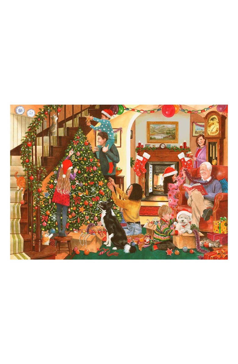 The House of Puzzles Decorating the Tree Big 500-Piece Jigsaw Puzzle, Alternate, color, 