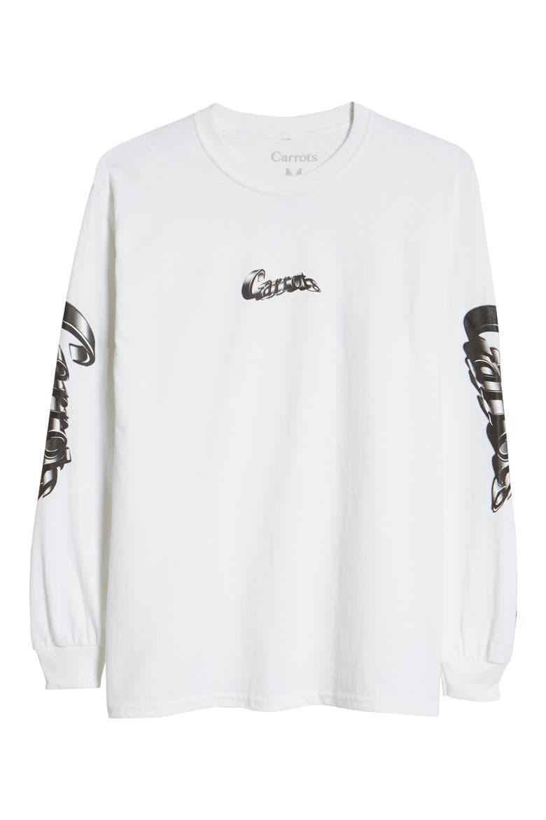 Warped Long Sleeve Men's Graphic Tee, Alternate, color, WHITE