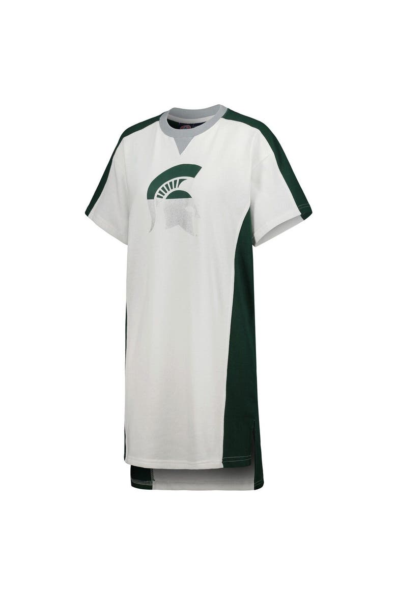 Women's G-III 4Her by Carl Banks White Michigan State Spartans Home Run T-Shirt Dress, Alternate, color, White
