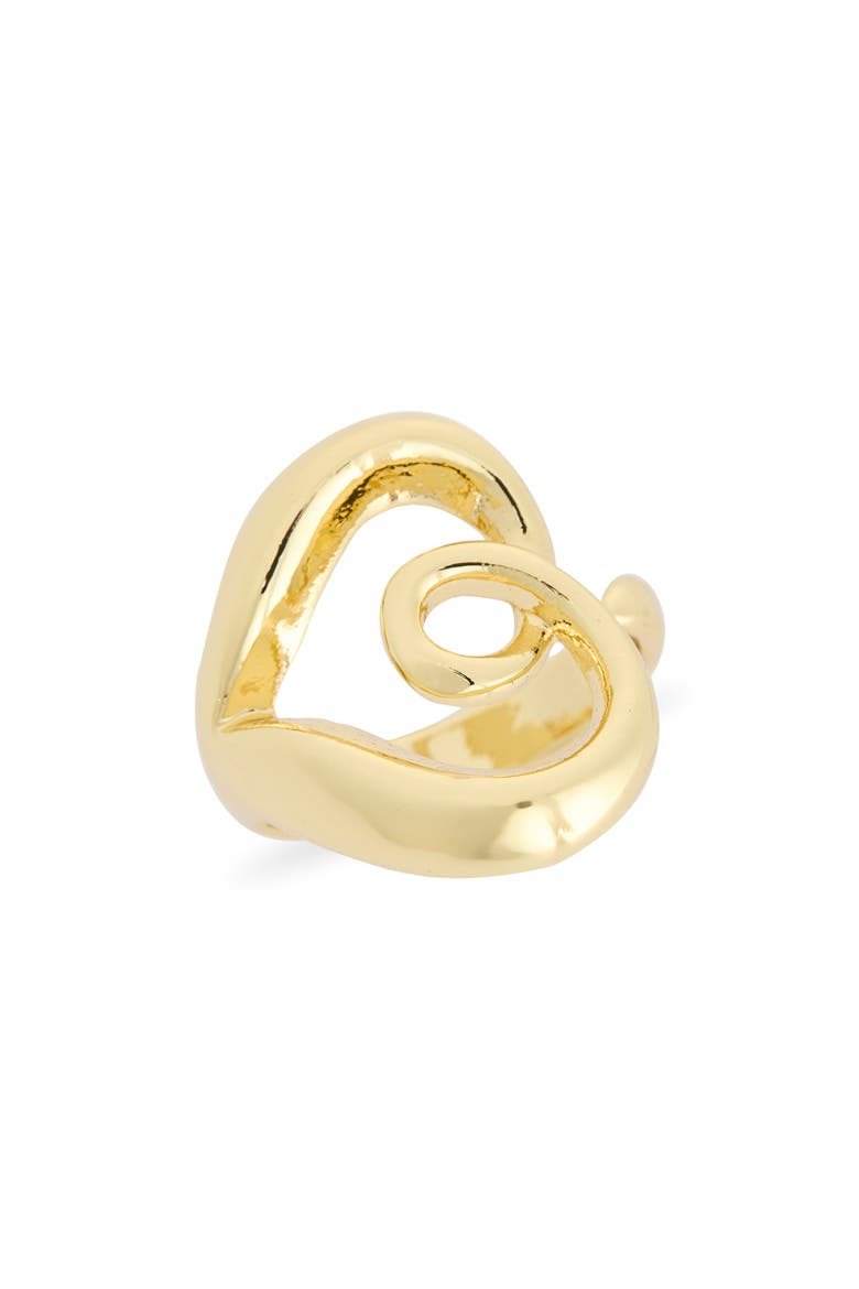 Demi Fine Open Heart Ring, Main, color, GOLD
