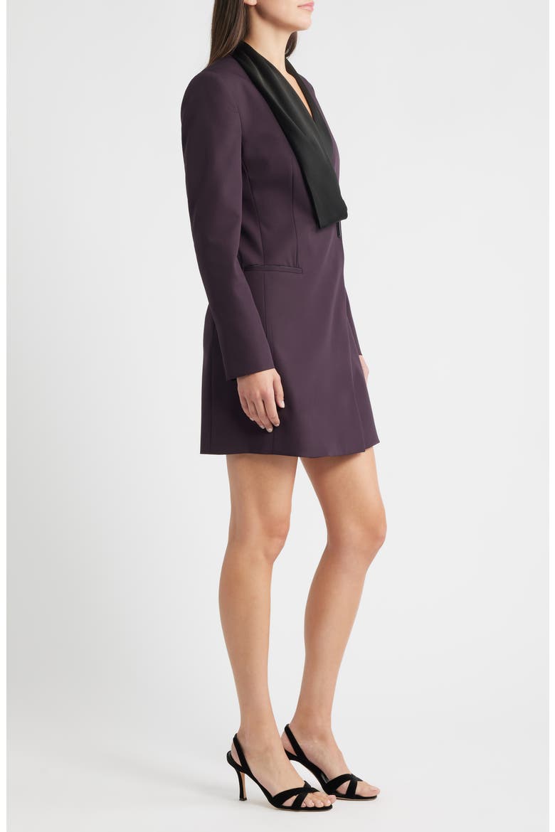 Danjana Long Sleeve Virgin Wool Blazer Dress, Alternate, color, DARK CARMINE