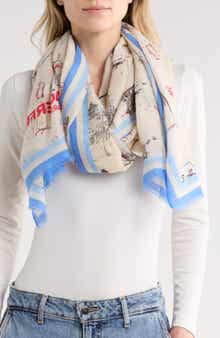 Calvin Klein Abstract Floral Scarf