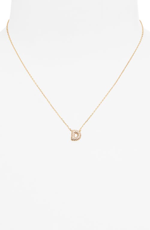 Bp. Pavé Crystal Initial Necklace In Gold