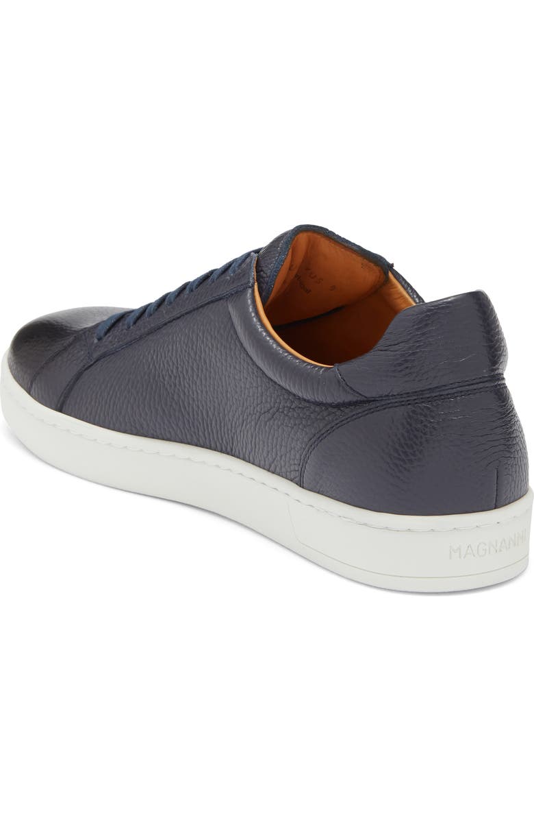 Magnanni Elonso Leather Sneaker, Alternate, color, Navy Pebble