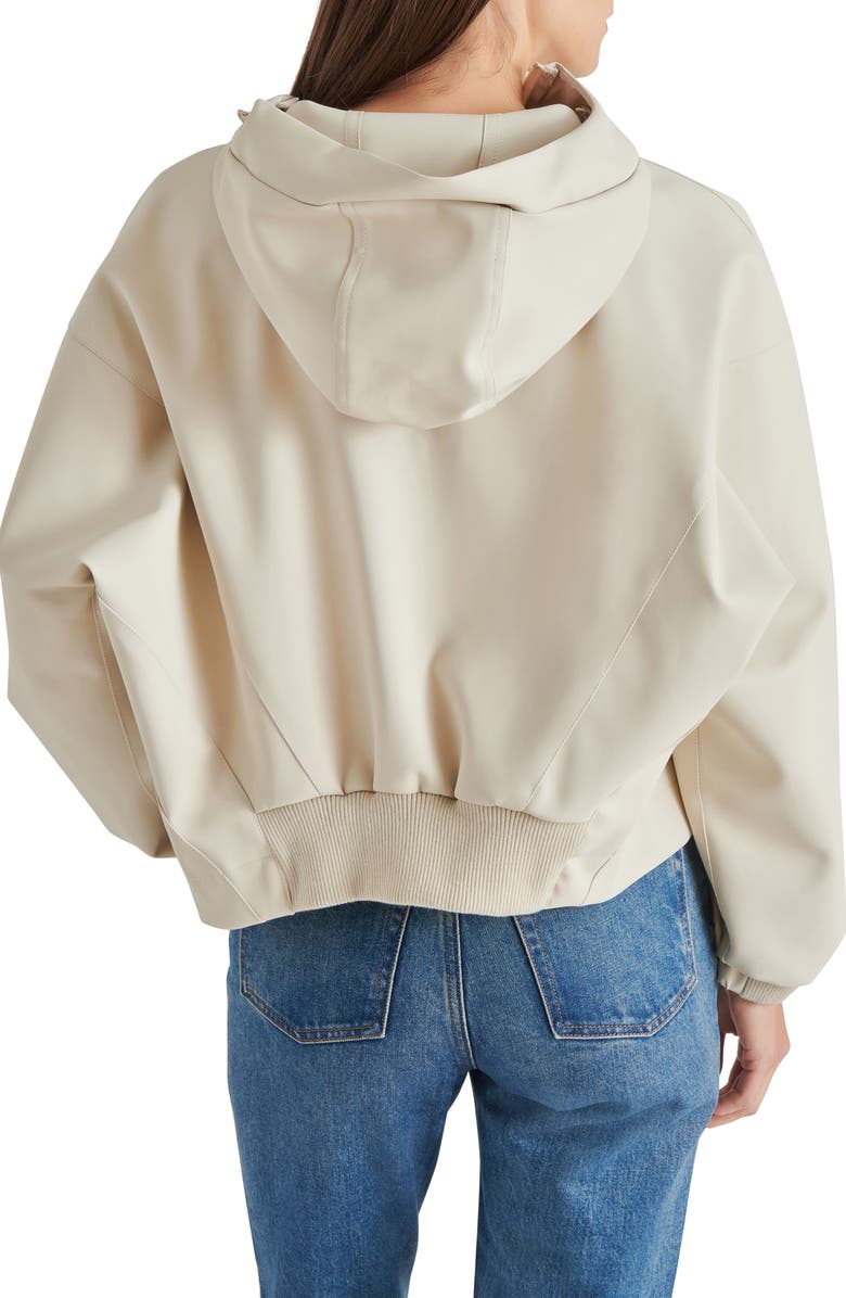 Steve Madden Lumi Faux Leather Hooded Jacket, Alternate, color, 