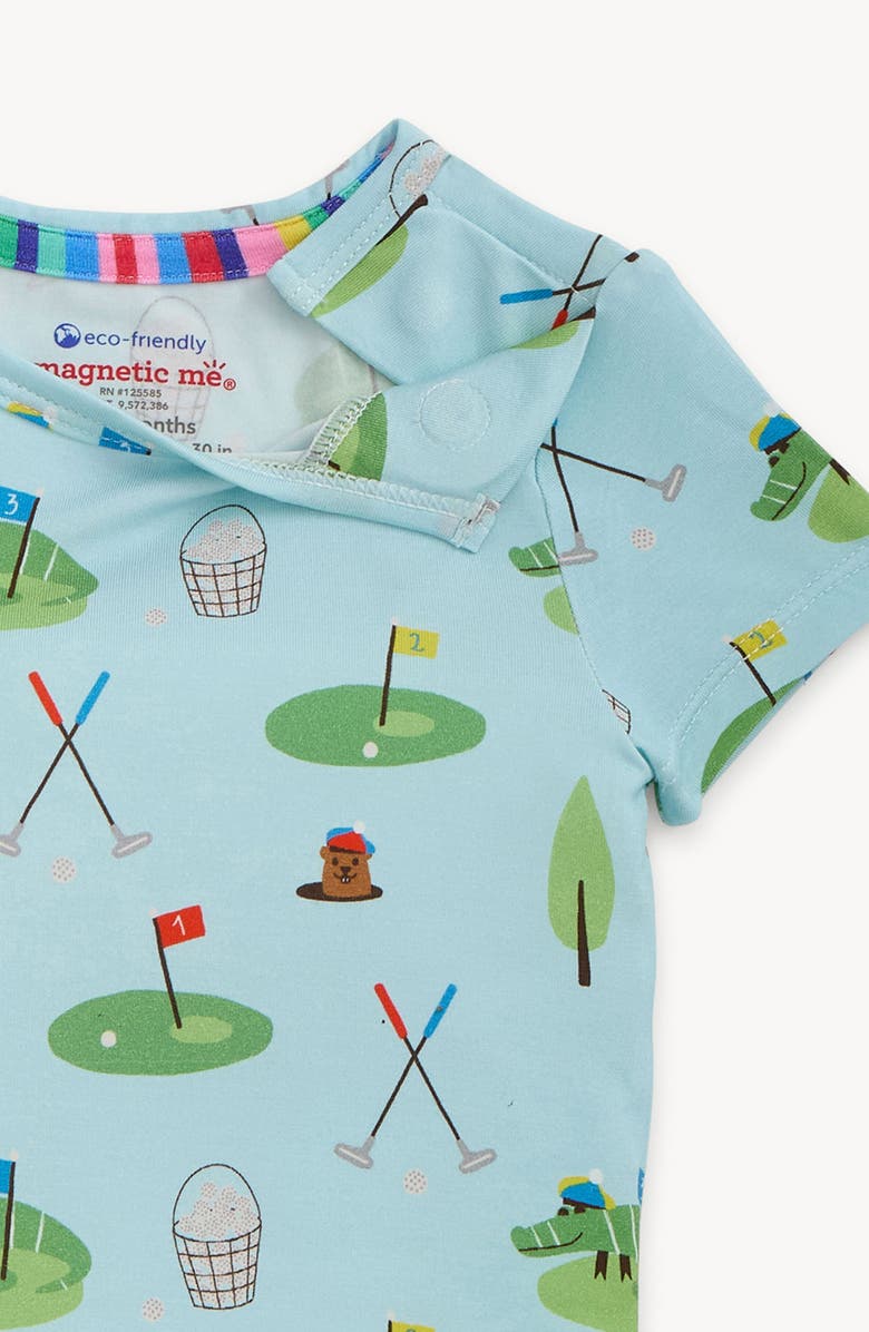 Magnetic Me Kids' Gopher It Short Sleeve Two-Piece Fitted Pajamas, Alternate, color, Gophr