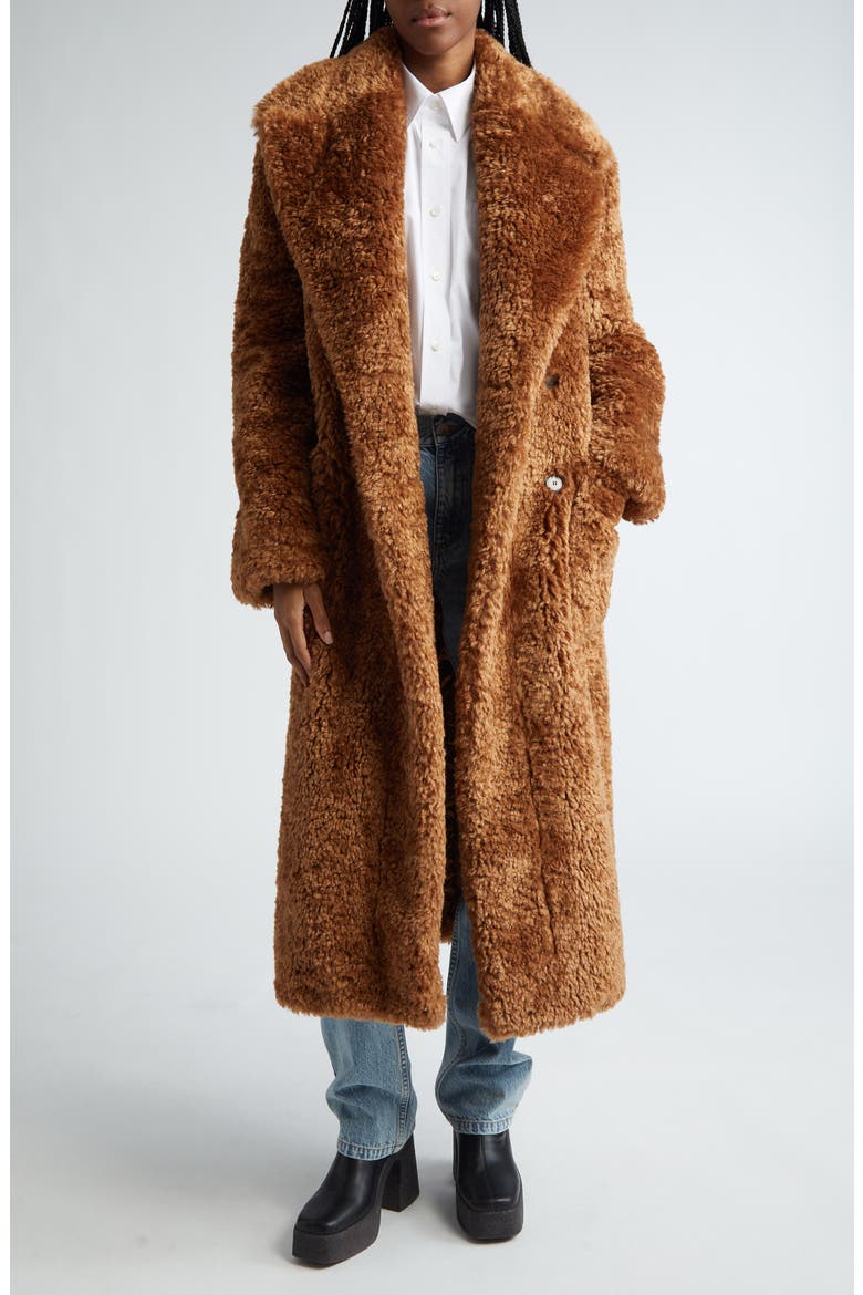 Faux Fur Teddy Coat, Main, color, 2574 - GINGER