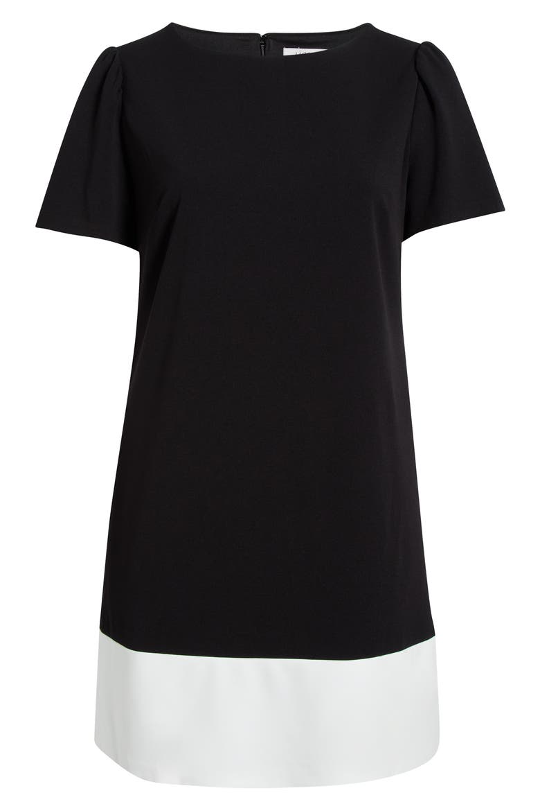 Colorblock Shift Dress, Alternate, color, BLACK/ LILY WHITE